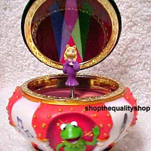 Disney Muppets Jim Henson Music Box Miss Piggy Kermit the Frog Rare
